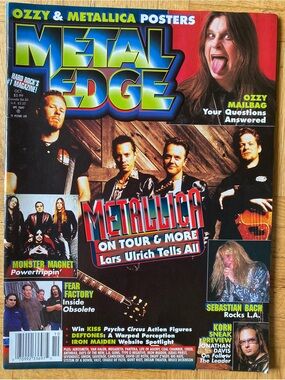 Metal Edge Magazine - Metallica Cover 1995